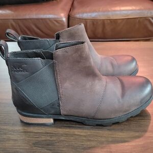 NWOB Sorel Ankle Brown Bootie Women's 9.5 Neutral Slip On Granola Outdoor Casual